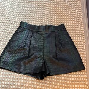 Hutch Iridescent Black High Waist Shorts